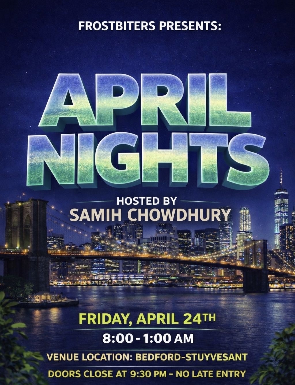 April Nights event flyer